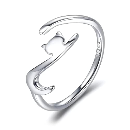 BLEKKI Verstellbarer Ring Silber 925 Damen...
