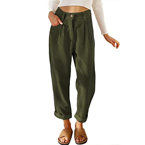 Damen Cordhose L?ssig Cord Hosen F?r Frauen Hohe...