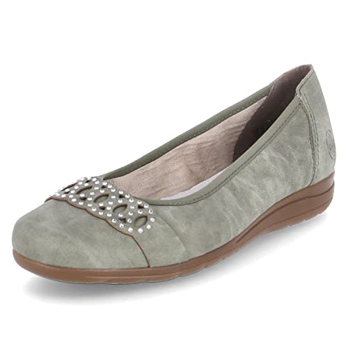 Rieker Damen L9359 Ballerinas, grün, 40 EU