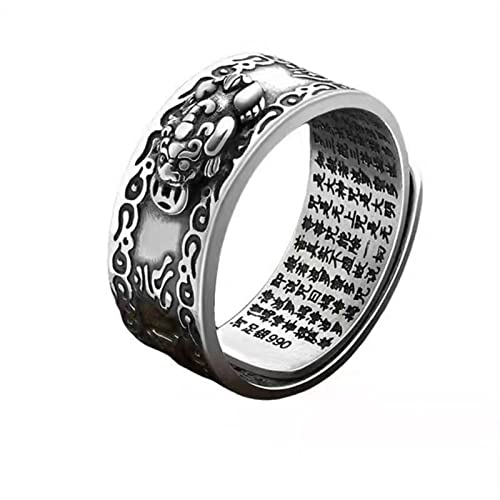 990 Sterling Silber Feng Shui PI Xiu Ring Männer...