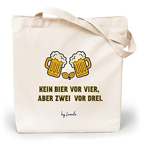 Loxato Canvas Tote Bag mit Spruch - Stoffbeutel...