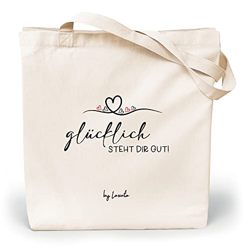 Loxato Canvas Tote Bag mit Spruch - Stoffbeutel...