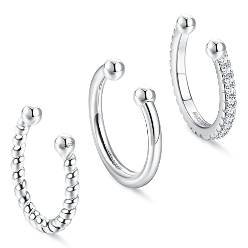 ORAZIO 3Pcs S925 Sterling Silber Ear Cuffs für...