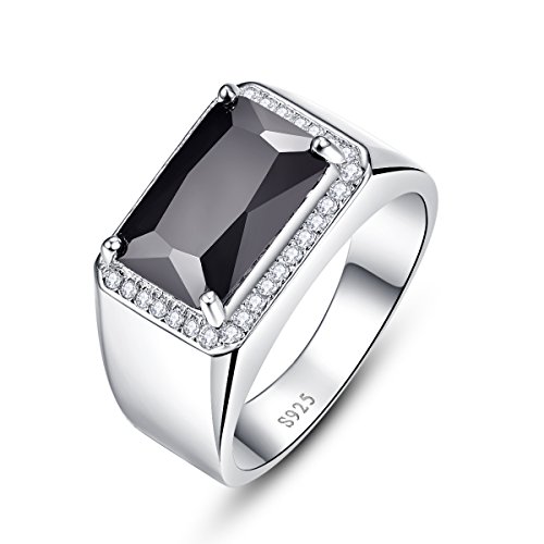 BONLAVIE Männer 6.8ct Smaragd Cut Schwarz Spinell...