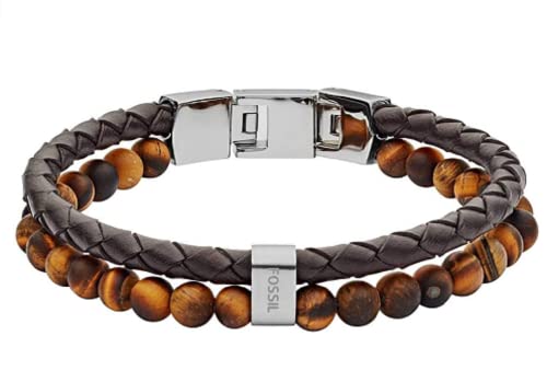 Fossil Herren Armband Tiger's Eye and Brown...