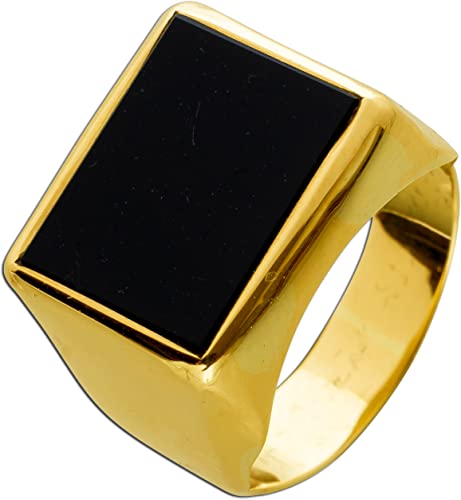 Ch.Abramowicz Ring Gelbgold 585 14 Karat schwarzer...