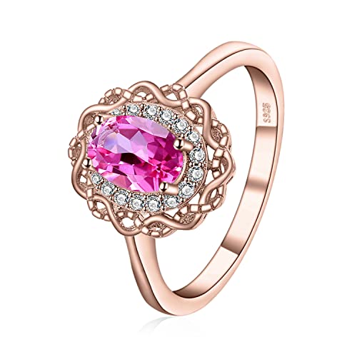 JewelryPalace Infinity 1ct Echt Natur Rosa Topas...