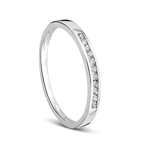 Orovi Damen-Ring Memoire Hochzeitsring Weißgold...