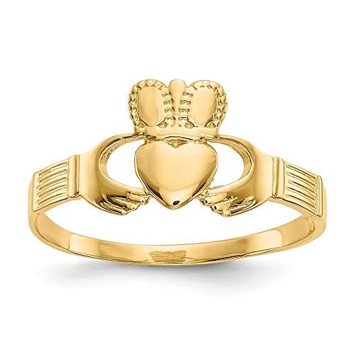 Claddagh-Ring 14 kt Damen, Größe L, 2-JewelryWeb