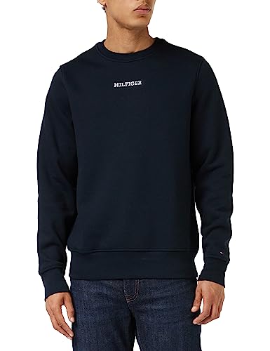 Tommy Hilfiger Herren Sweatshirt ohne Kapuze, Blau...