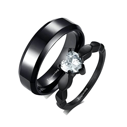 Gualiy Edelstahl Ring Herren Damen, Ring...