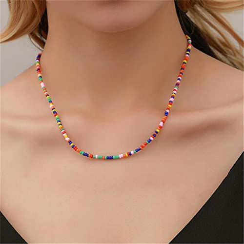 GUYAQ Frauen Perlenkette Bunte Hirse Perlen Damen...