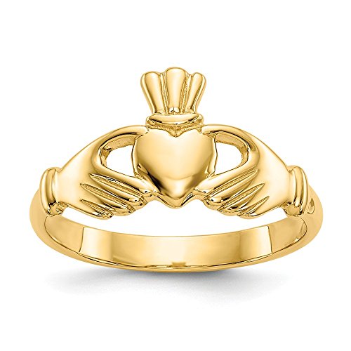 Diamond2Deal Claddagh-Ring für Damen, 14 Karat...