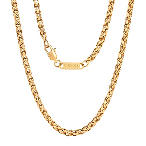 VEXXS Herren Halskette Panzerkette 18K Gold...