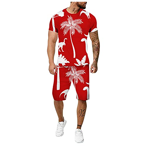 Saclerpnt Sommer Jogginganzug Herren 3D Druck Kurz...