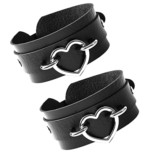 JJDreams 2 Stück Punk Lederarmband Punk Rock...