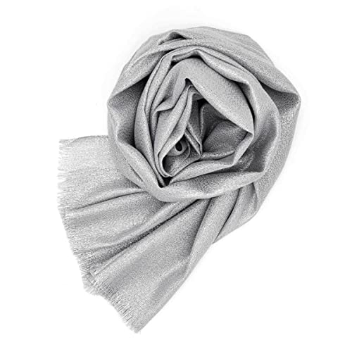 Colours & Beauty silberne Schal Damen Festlich |...