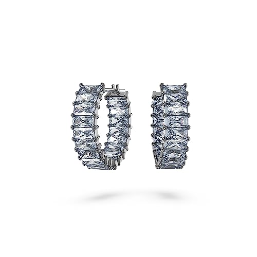 Swarovski Damen-Creolen Messing Kristall One Size...