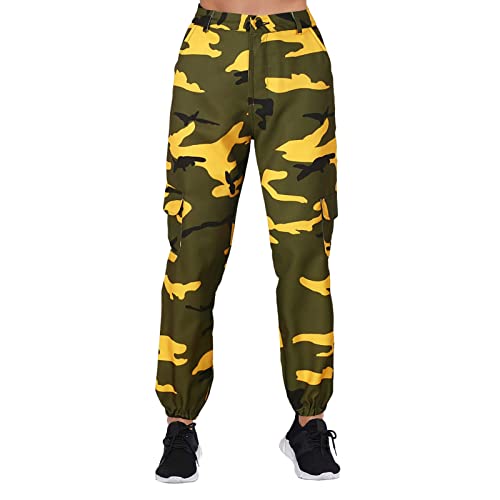 EHSIJAI Damen-Hose, Damenhose, Camouflage-Hose,...