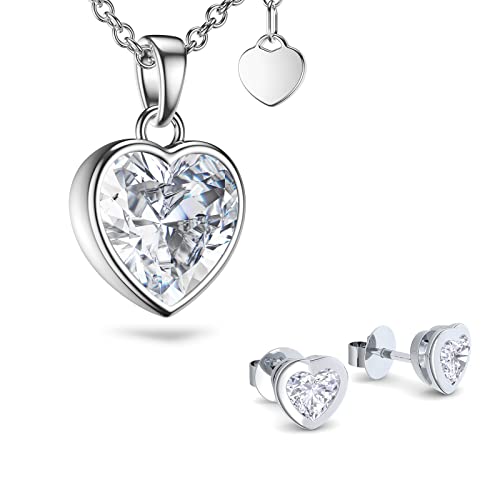 Amoonic Schmuckset Silber 925 Damen Geschenkset...