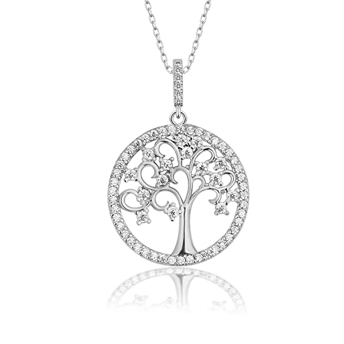 Love Me Lebensbaum Halskette Damen Silber 925...