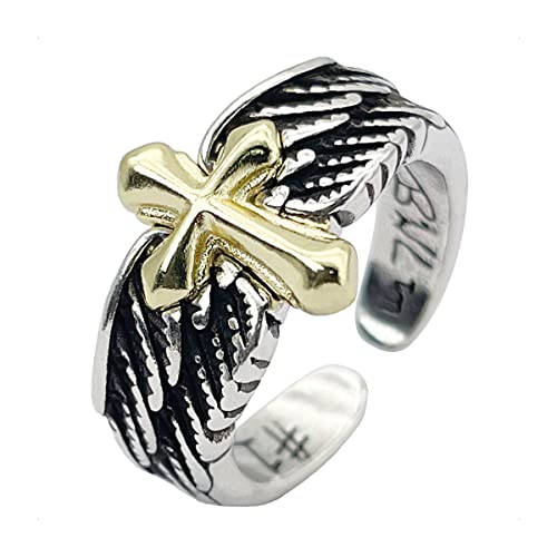 KONFEN Ring Verstellbar Silber Herren, Fidget Ring...
