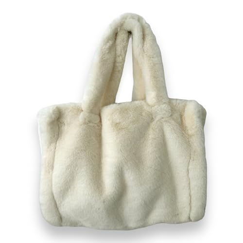 Ziona Felltasche Damen Plüsch Shopper groß XXL...