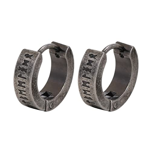Nordischer Wikinger Hoop Ohrring Herren - Amulett...