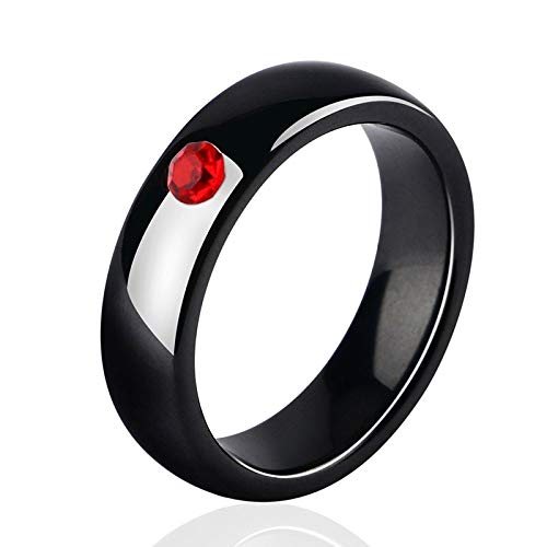 Zuiaidess Keramik Ring,Schwarze Hochzeit Ringe Mit...