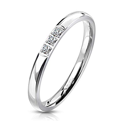 Paula & Fritz® Verlobungs-Ring Silber 2mm breit 3...