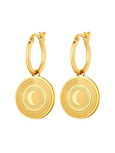 Heideman Ohrringe Moon Damen aus Edelstahl gold...