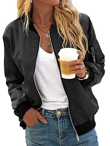 Minetom Damen Bomberjacke Ladies Light Bomber...