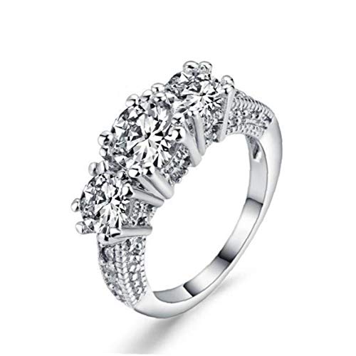 Frauen-verlobungsring-dame-finger-ring 10k Weißes...