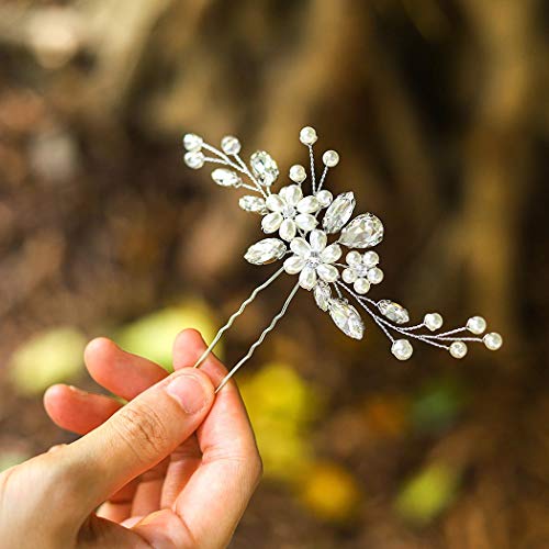 Simsly Hochzeitshaarschmuck im Kristall-Design,...