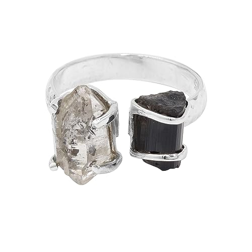 Earth Gems Jewelry Herkimer Ring Sterling Silber...