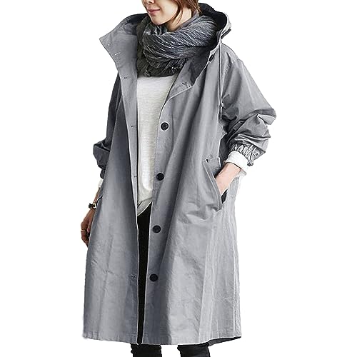 Damen Regenjacke Wasserdicht Atmungsaktiv Leichte...