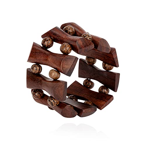 NKlaus 4,5cm breites Holzarmband Bali elastisch...