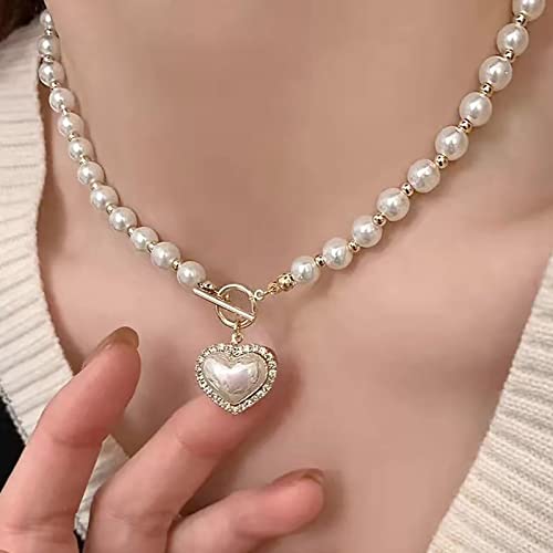 TseenYi Vintage Perlenkette Choker Boho Perlen...