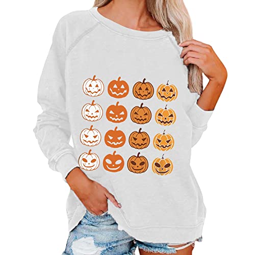 Halloween Pullover Kürbis Damen Sweatshirt...