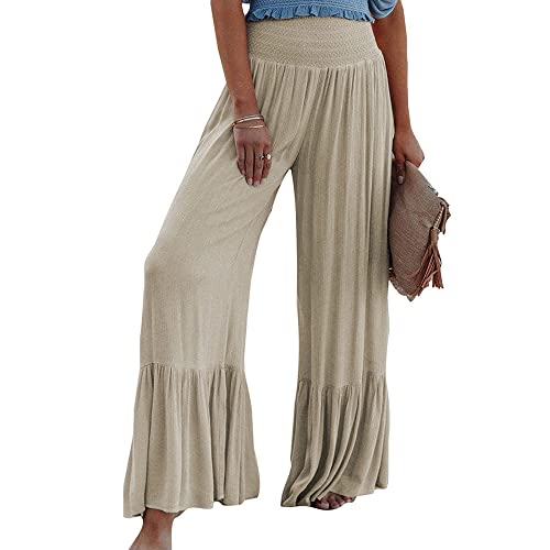 Stoffhose Damen, Damen Khaki Normallackhose...