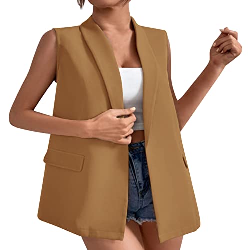 Generic Damen Weste Mantel Lässige Blazer Offene...
