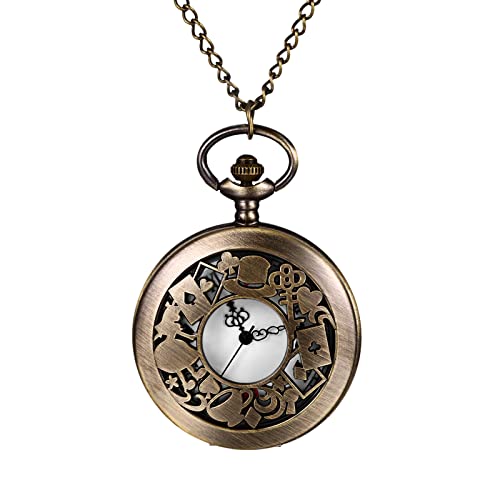 JewelryWe Taschenuhr Herren Retro Alice im...