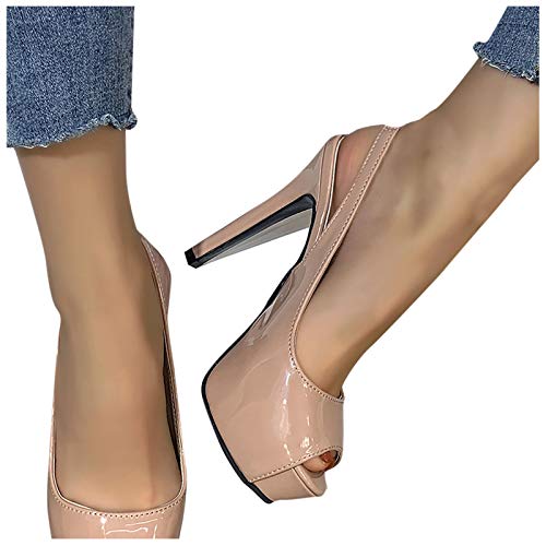 LLDG Damen Slingpumps Modische High Heel Peeptoes...