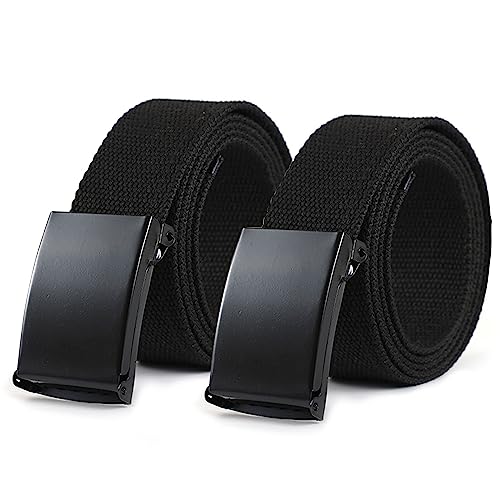 MIVAIUN 2 Stück Gürtel Nylon Canvas Belt Herren...