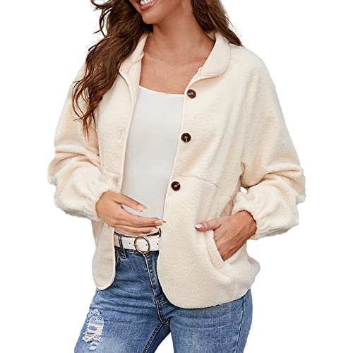 Fleecejacke Damen,Jacke Mit Kapuze Karo Mantel...