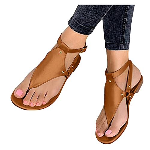 Sandalen Damen Sommer Sandaletten Damen Flach...