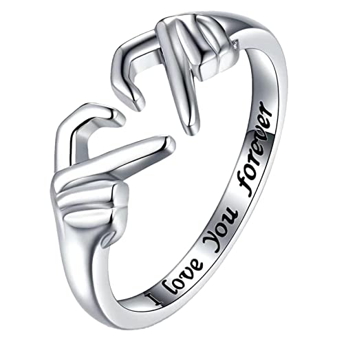 Dirfuny Claddagh-Ringe für Damen, 925 Sterling...