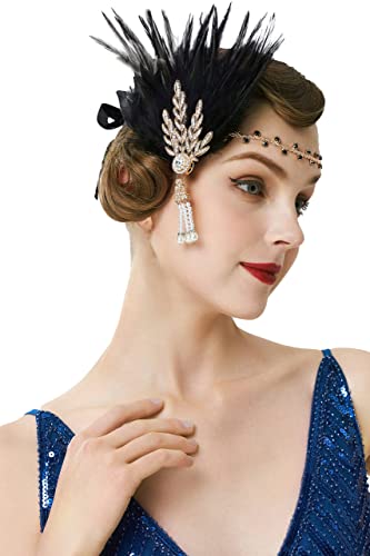 BABEYOND Damen Feder Stirnband 1920s Stil Flapper...