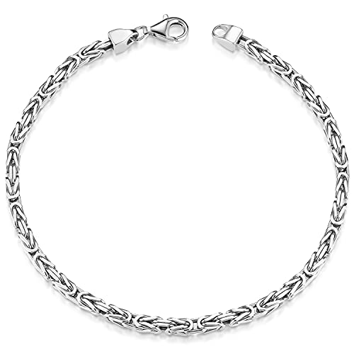 MATERIA Königskette 925 Silber Herren Armband 3mm...