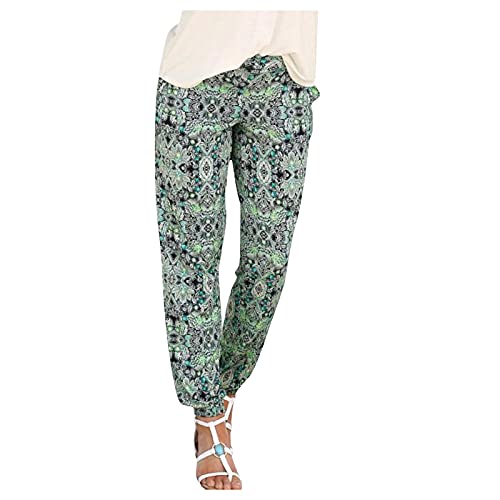 YJLX Haremshose Damen Bunt, Sommerhosen Leicht...